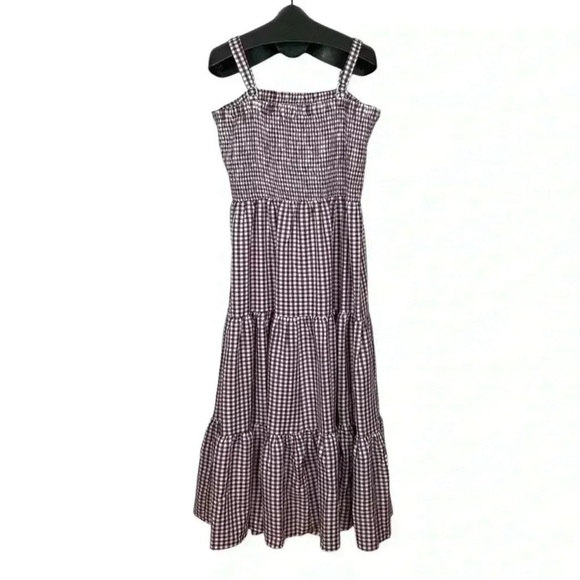 City Chic Gingham Tiered Maxi Dress in Roseberry cottagecore boho breezy summer - Picture 1 of 10